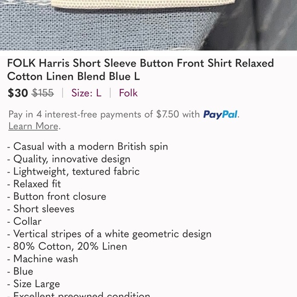 Folk harris short sleeve Button Down Shirt - Picture 7 of 7